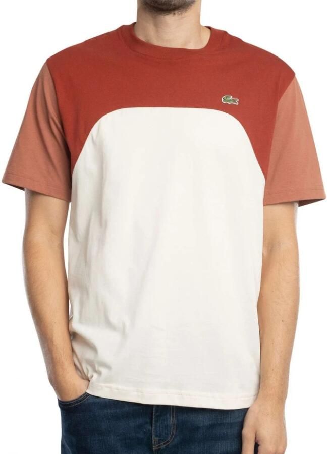 Lacoste Kleur Blok Katoenen T-shirt Multicolor Heren - Foto 2
