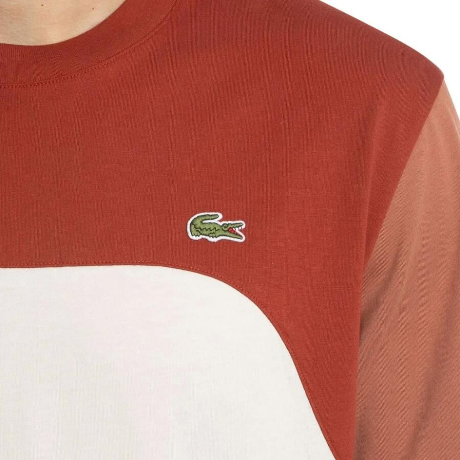 Lacoste Kleur Blok Katoenen T-shirt Multicolor Heren