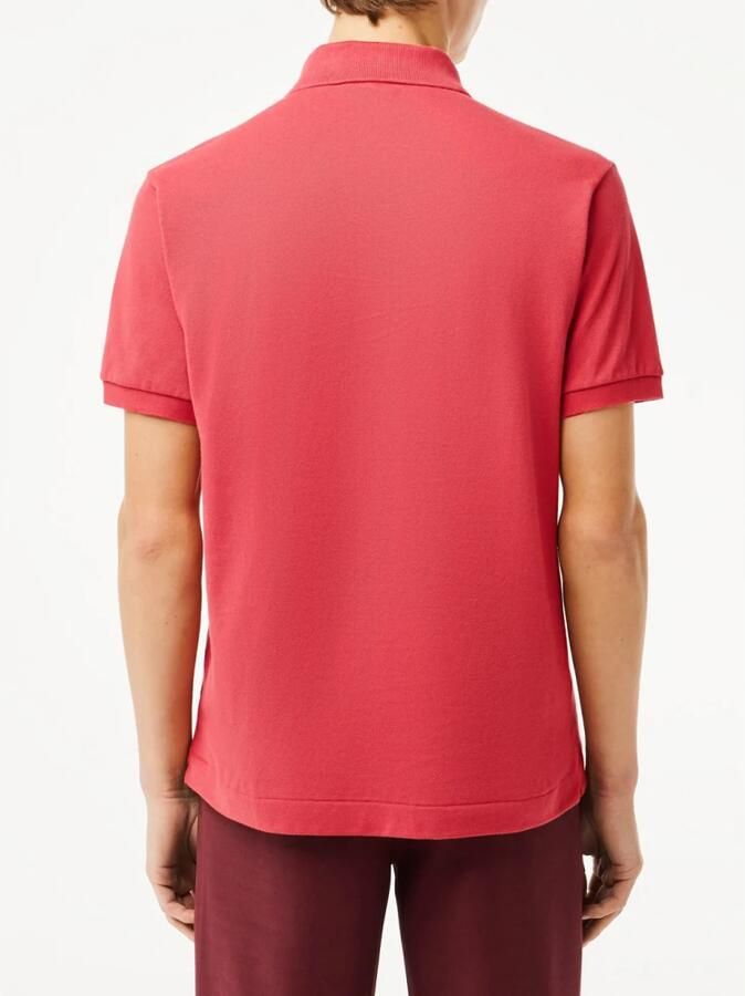 Lacoste Logo Applique Classic-Fit Poloshirt Pink Heren - Foto 5