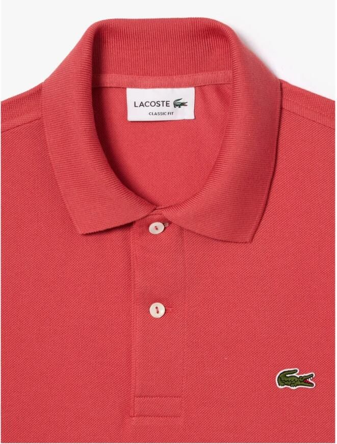 Lacoste Logo Applique Classic-Fit Poloshirt Pink Heren - Foto 6