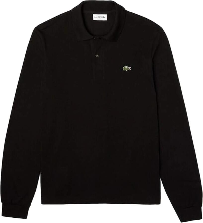 LACOSTE Heren Polo's & T-shirts 1hp2 Men Long Sleeved Best Polo Zwart