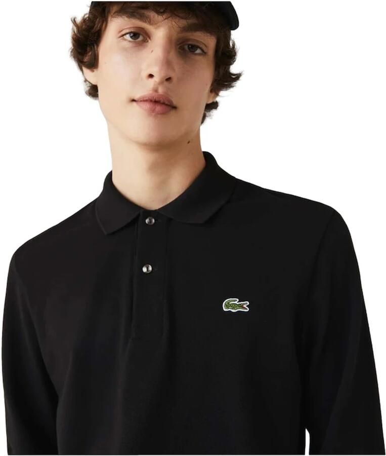 LACOSTE Heren Polo's & T-shirts 1hp2 Men Long Sleeved Best Polo Zwart - Foto 3