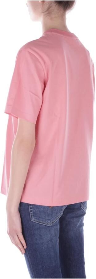 Lacoste Roze T-shirt met Geribbelde Kraag Pink Dames - Foto 3