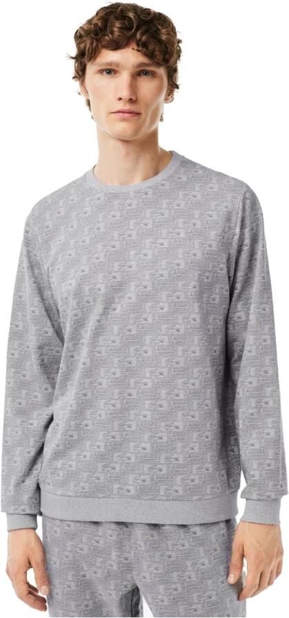 Lacoste Logo Pyjama Top met Lange Mouwen Gray Heren - Foto 3