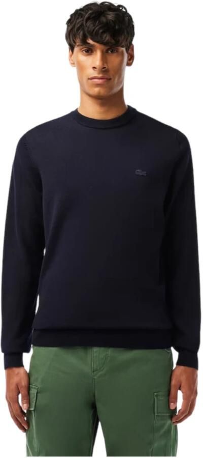 Lacoste Iconisch Krokodil Logo Crew Neck Sweatshirt Blue Heren