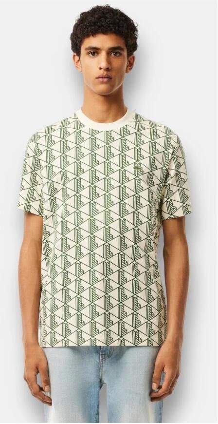 Lacoste Monogram Iconic Cotton T-shirt Multicolor Heren - Foto 4
