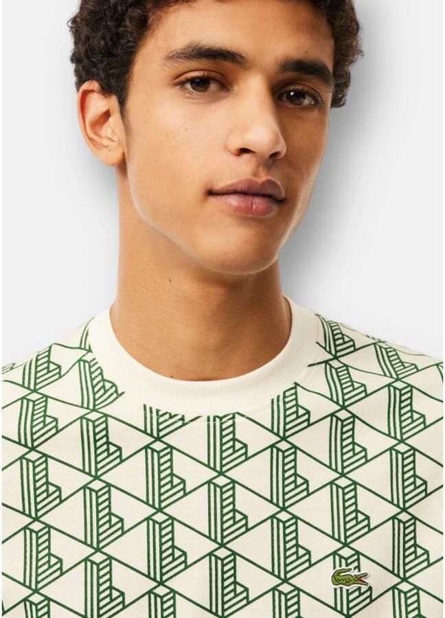 Lacoste Monogram Iconic Cotton T-shirt Multicolor Heren