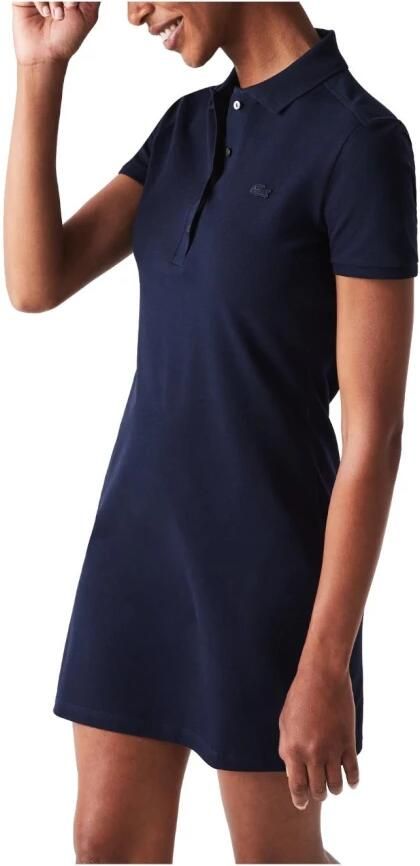 Lacoste Jerseyjurk Polojurk slim fit stretch midilengte knielange zomerjurk