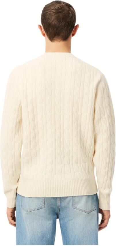 Lacoste Elegante Wintertrui met Gevlochten Details Beige Heren - Foto 6