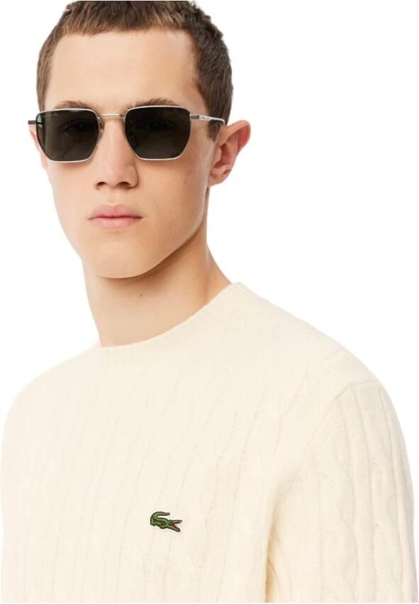 Lacoste Elegante Wintertrui met Gevlochten Details Beige Heren - Foto 3