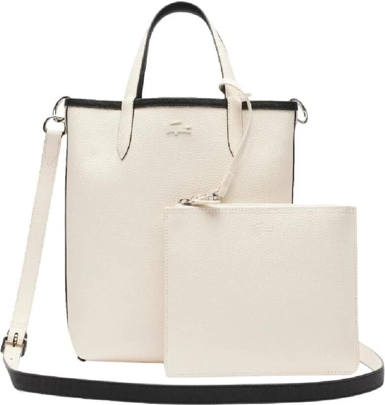 Lacoste Omkeerbare Tote Tas in Noir Farine Multicolor Dames