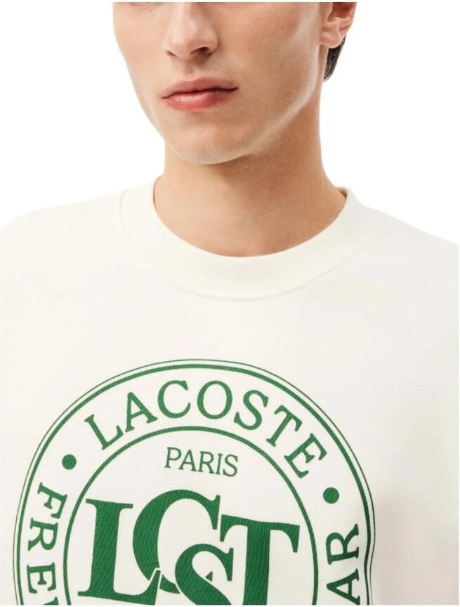 Lacoste Biologisch Katoenen Sweatshirt met Krokodillenlogo White Heren - Foto 2