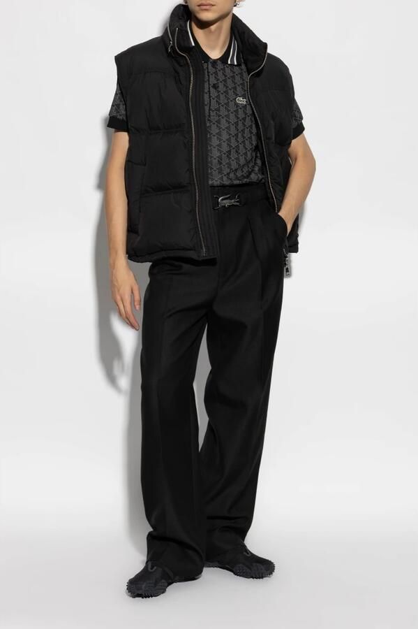 Lacoste T-shirt Classic Fit Monogram Jacquard Polo Shirt Dark Grey - Foto 2