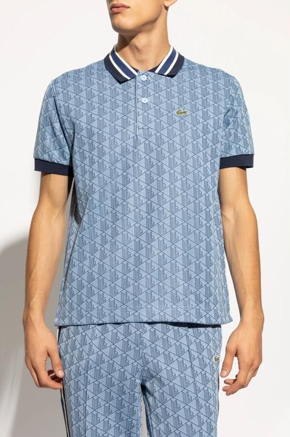 Lacoste Polo met monogram Blue Heren - Foto 4
