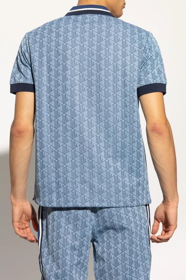 Lacoste Polo met monogram Blue Heren - Foto 5