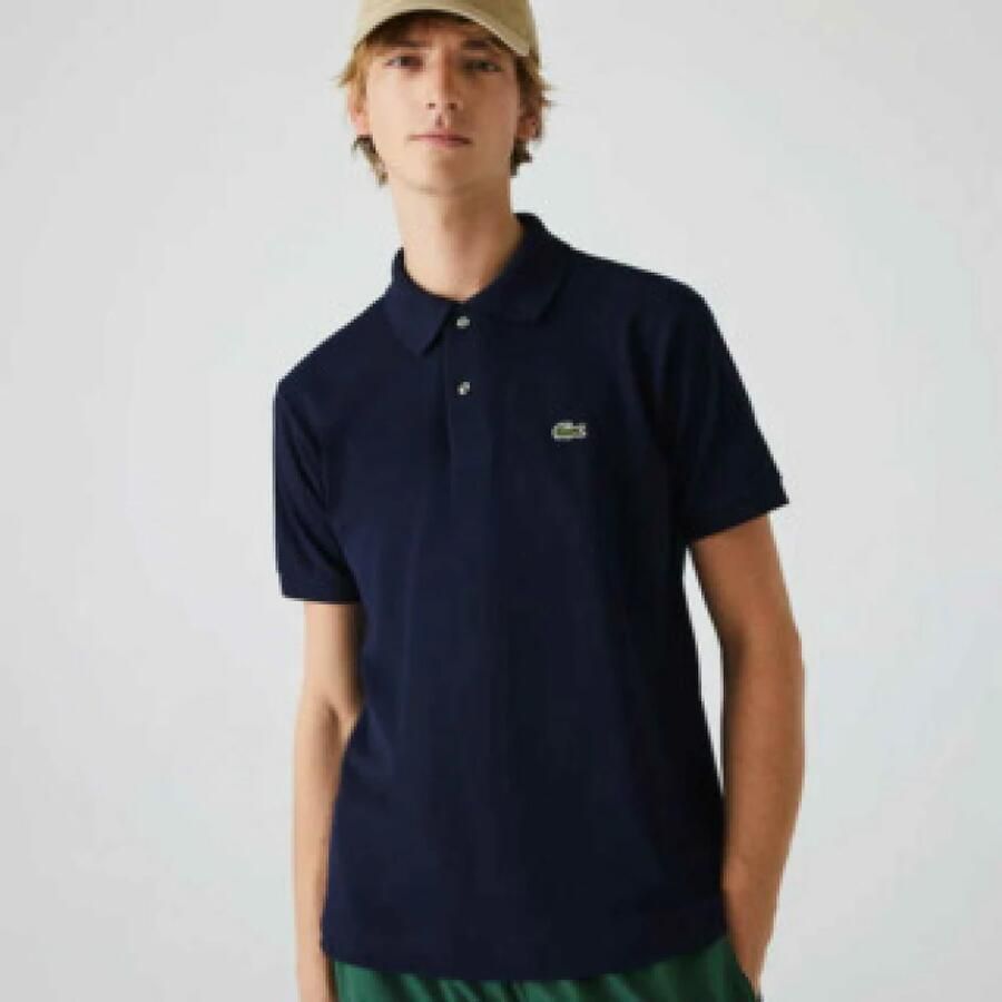 LACOSTE Heren Polo's & T-shirts 1hp2 Men Long Sleeved Best Polo Donkergroen - Foto 2