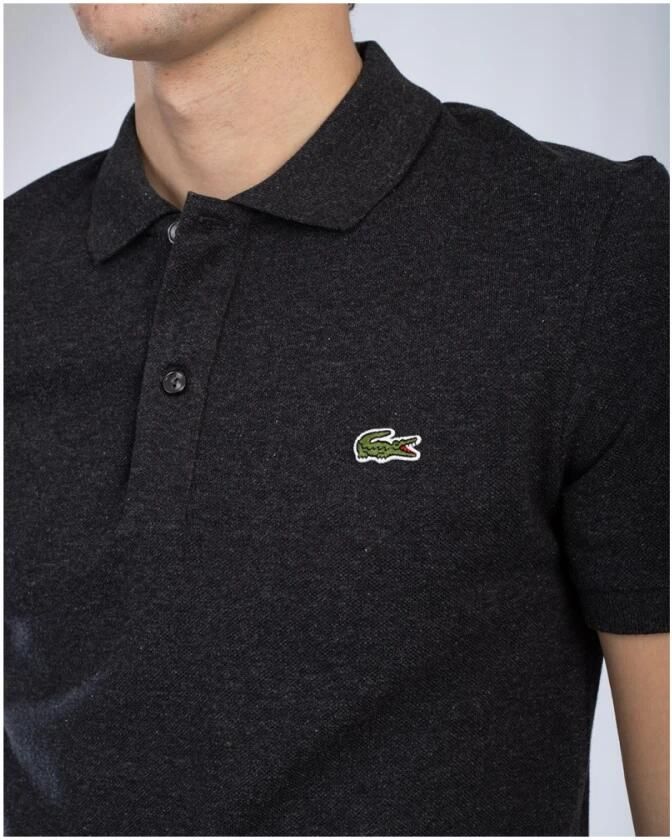 Lacoste Logo Patch Klassieke Kraag Knoopsluiting Korte Mouwen T-shirts en Polos Black Heren - Foto 17