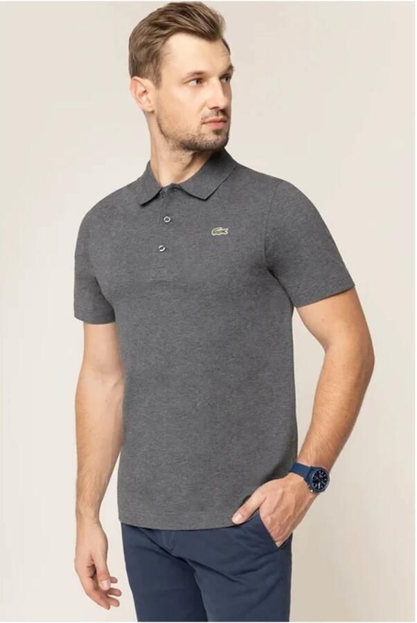 Lacoste Regular Fit Polo Shirt Grijs Gray Heren - Foto 2