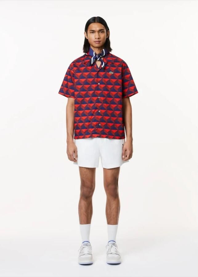 Lacoste Relaxed fit vrijetijdsoverhemd met grafisch motief model 'SUMMER' - Foto 2