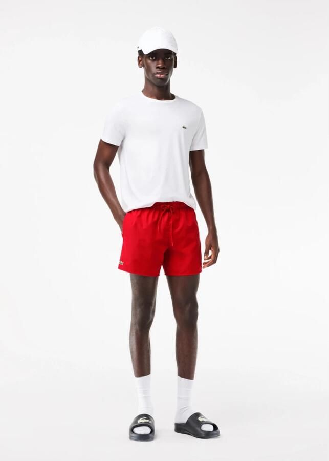 LACOSTE Heren Zwembroeken 1hm1 Men's Swimming Trunks 1121 Rood - Foto 2