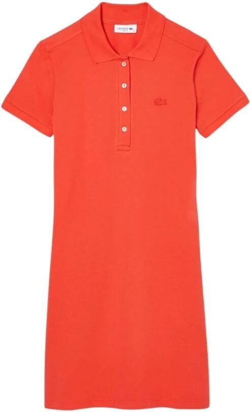 Lacoste Jerseyjurk Polojurk slim fit stretch midilengte knielange zomerjurk - Foto 3