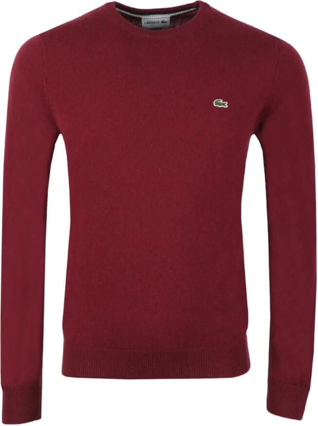 Lacoste Rode Wol Pullover Regular Fit Trui Red Heren - Foto 3