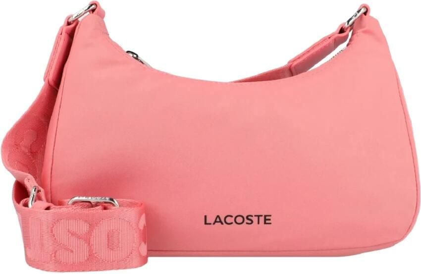 Lacoste Hobo bags Active Nylon Shoulder Bag in poeder roze