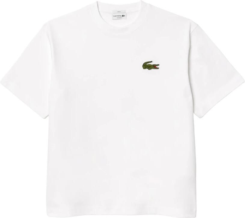 LACOSTE Polo's & T-shirts Crewneck Pimakatoenen Jersey T-shirt Wit - Foto 5