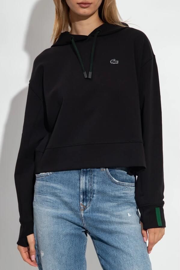Lacoste Dames Hoodie met Verstelbare Capuchon en Duimgaten Zwart Dames - Foto 5
