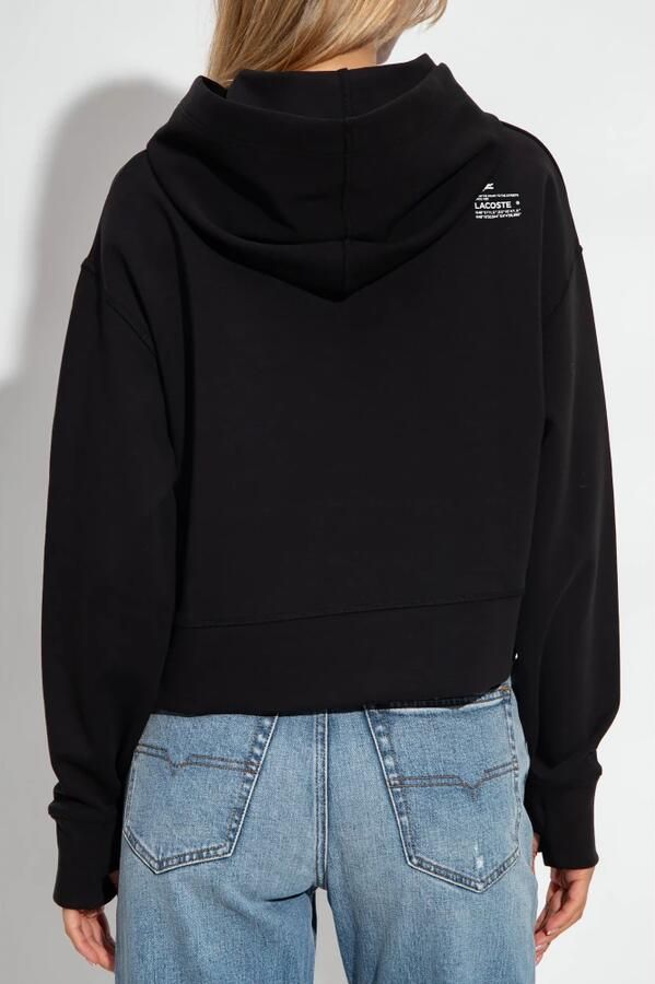 Lacoste Dames Hoodie met Verstelbare Capuchon en Duimgaten Zwart Dames - Foto 6