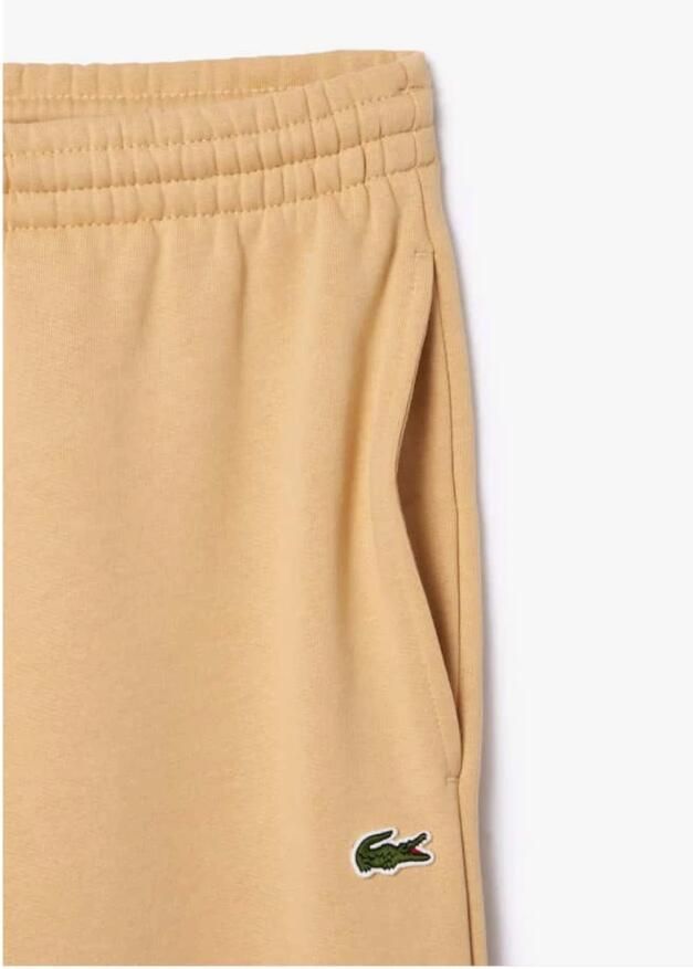 Lacoste Slim Fit Jogger Sweatpants voor Heren in Organisch Katoen Fleece Beige Heren - Foto 2