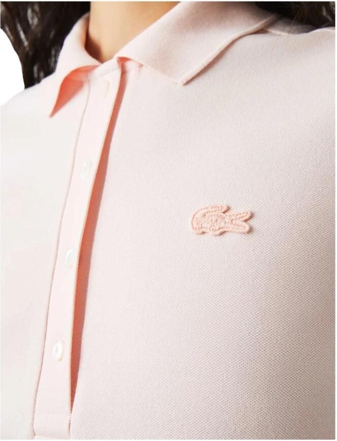 Lacoste Slim Fit Korte Mouw Polo Jurk Pink Dames