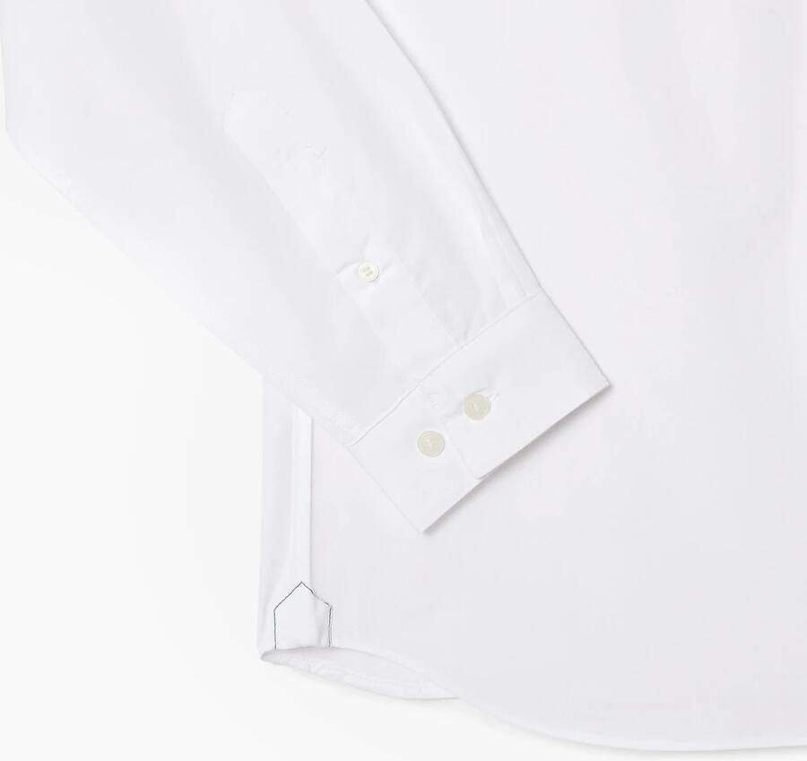 Lacoste Witte Formele Overhemd met Groene Krokodil Borduursel White Heren - Foto 2
