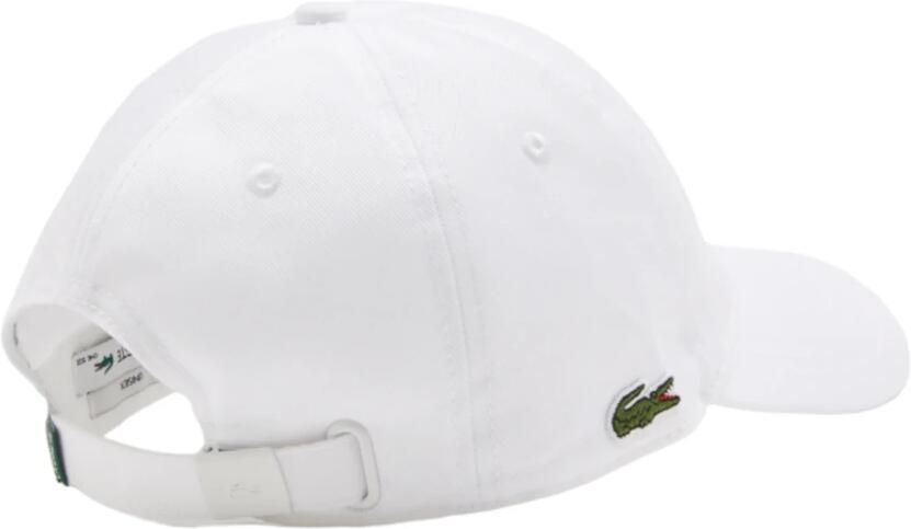 Lacoste Baseball Cap Twill Katoen Biologisch White