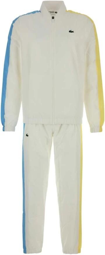 Lacoste Colour Block Back Logo Tracksuit White- Heren White