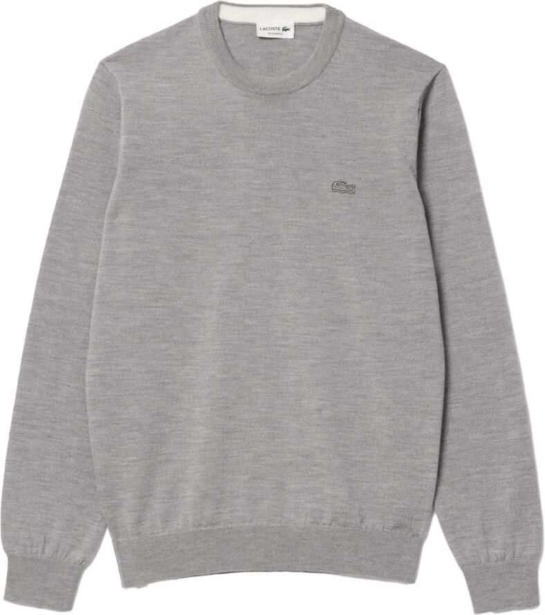 Lacoste Gebreide pullover van zuivere wol met logopatch