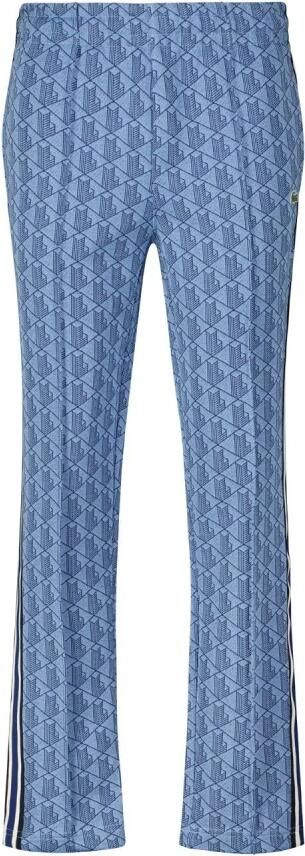 Lacoste Vintage Monogram Sweatpants Blauw Paris Stijl Blue Heren