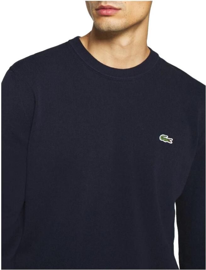 Lacoste Trui met ronde hals gemakkelijk te onderhouden duurzame katoenmix met wolaandeel - Foto 19