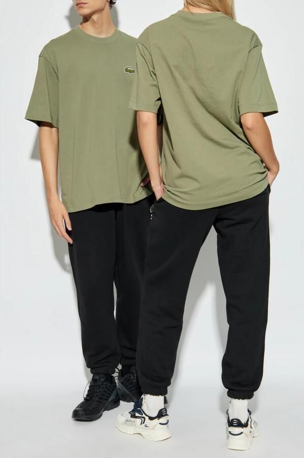 Lacoste Minimalistisch Krokodil Logo T-shirt Green Heren - Foto 6