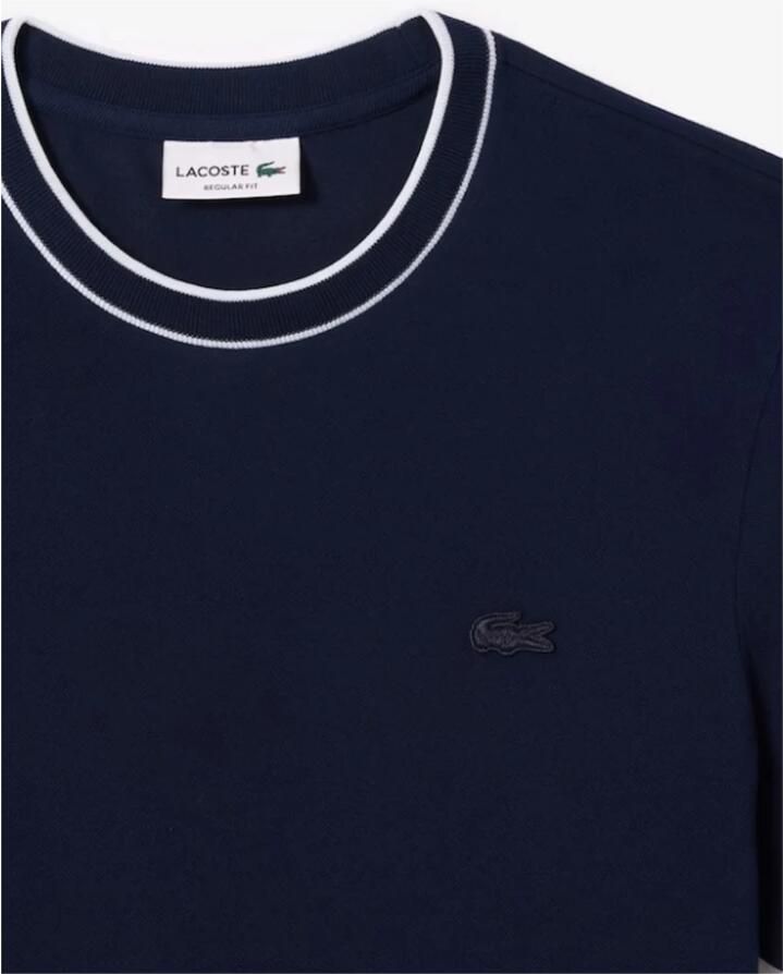 Lacoste Klassiek Navyblauw Katoenen Piqué T-Shirt Blue Heren - Foto 2