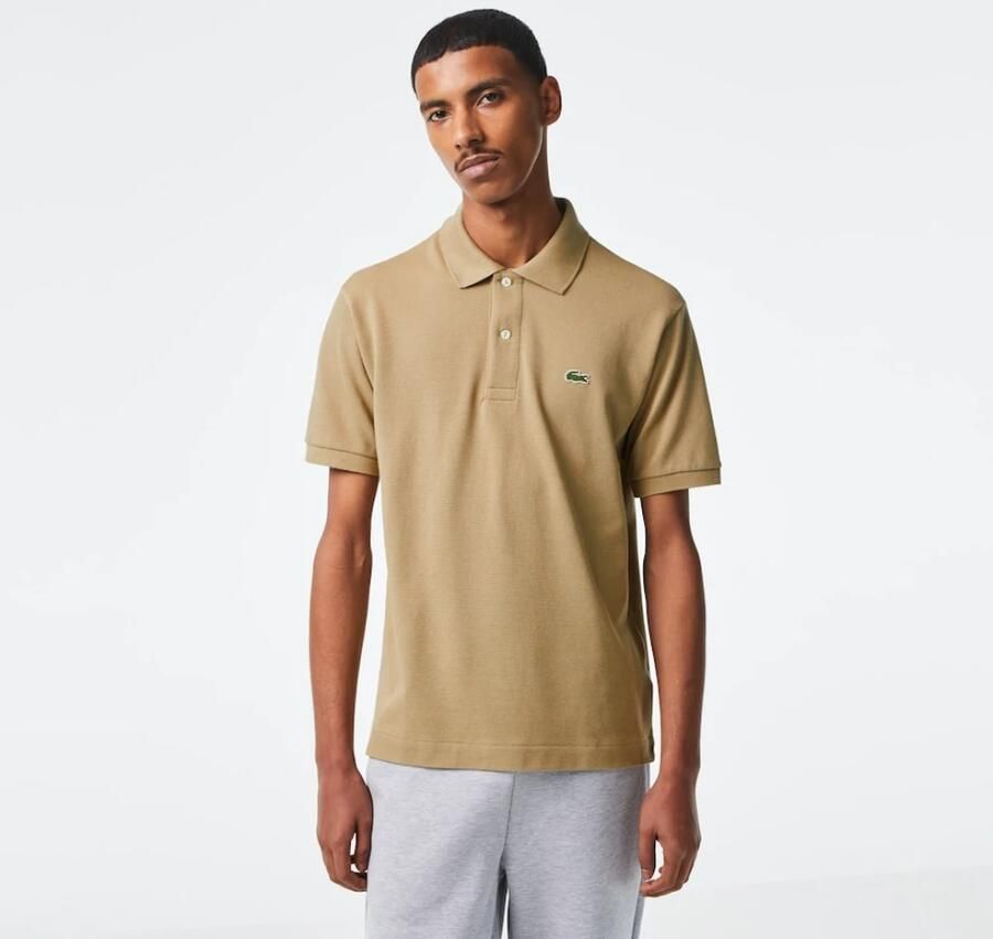Lacoste Regular Fit Stretch Organisch Katoen Bruine Polo Brown Heren - Foto 1