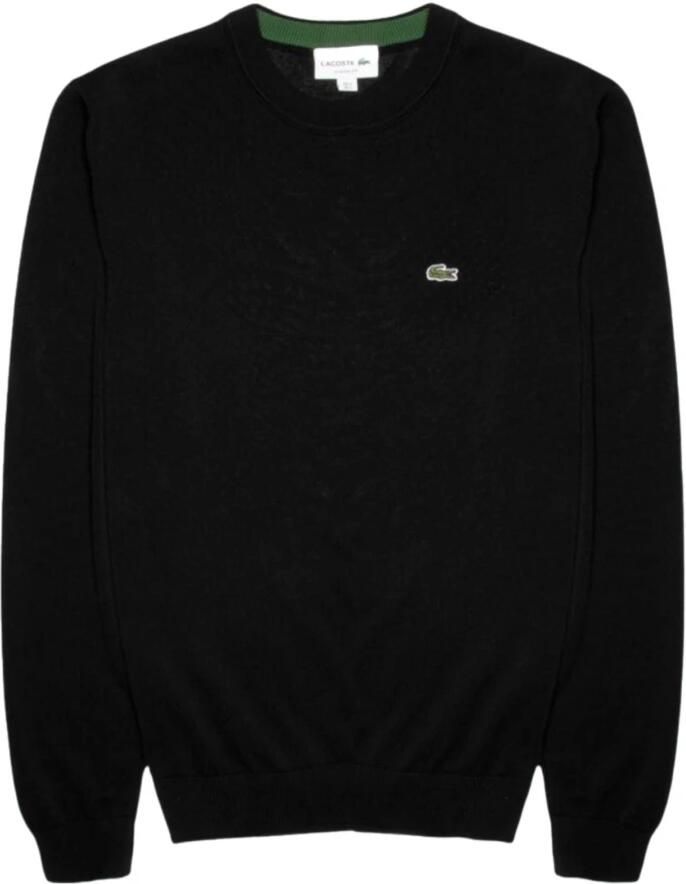 Lacoste Trui met ronde hals gemakkelijk te onderhouden duurzame katoenmix met wolaandeel