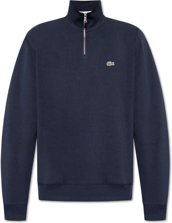 LACOSTE Heren Truien & Vesten Regular Fit High Neck Zipped Sweatshirt Donkerblauw - Foto 6