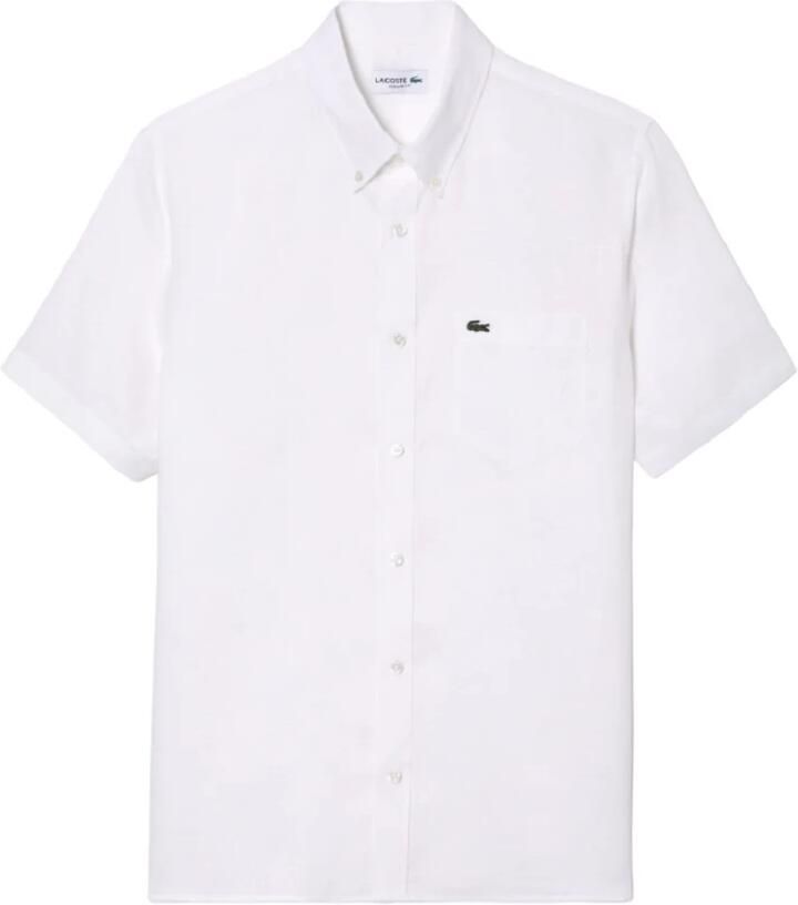 Lacoste Tijdloze Klassieke Witte Overhemd White Heren - Foto 4