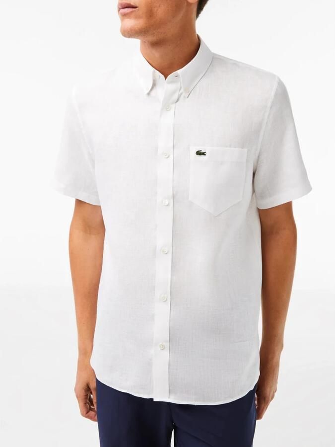Lacoste Tijdloze Klassieke Witte Overhemd White Heren