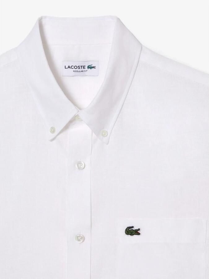 Lacoste Tijdloze Klassieke Witte Overhemd White Heren - Foto 3