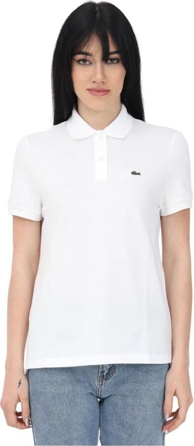 Lacoste Klassieke Fit Basic Logo Witte Polo White Dames - Foto 7
