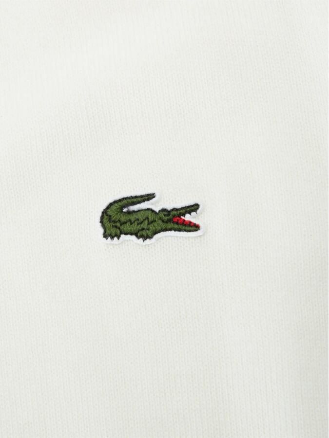 Lacoste Witte Sweater met Geborduurde Krokodil White Heren - Foto 4