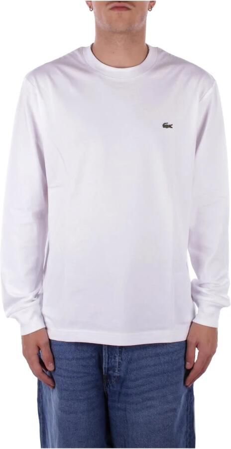 Lacoste Witte T-shirts en Polos Logo Voorkant White Heren - Foto 7