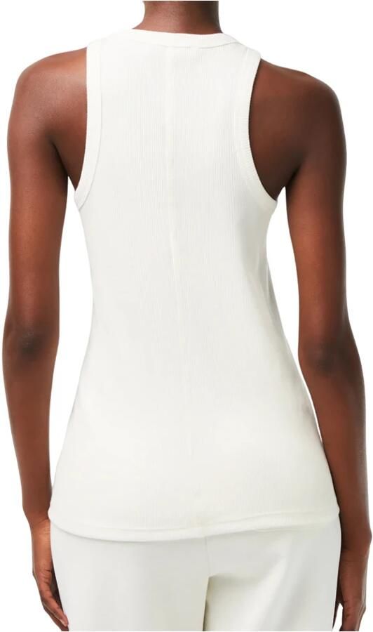 Lacoste T-shirt Geribde top elastisch slim fit premium kwaliteit Staple Piece